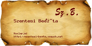 Szentesi Beáta névjegykártya